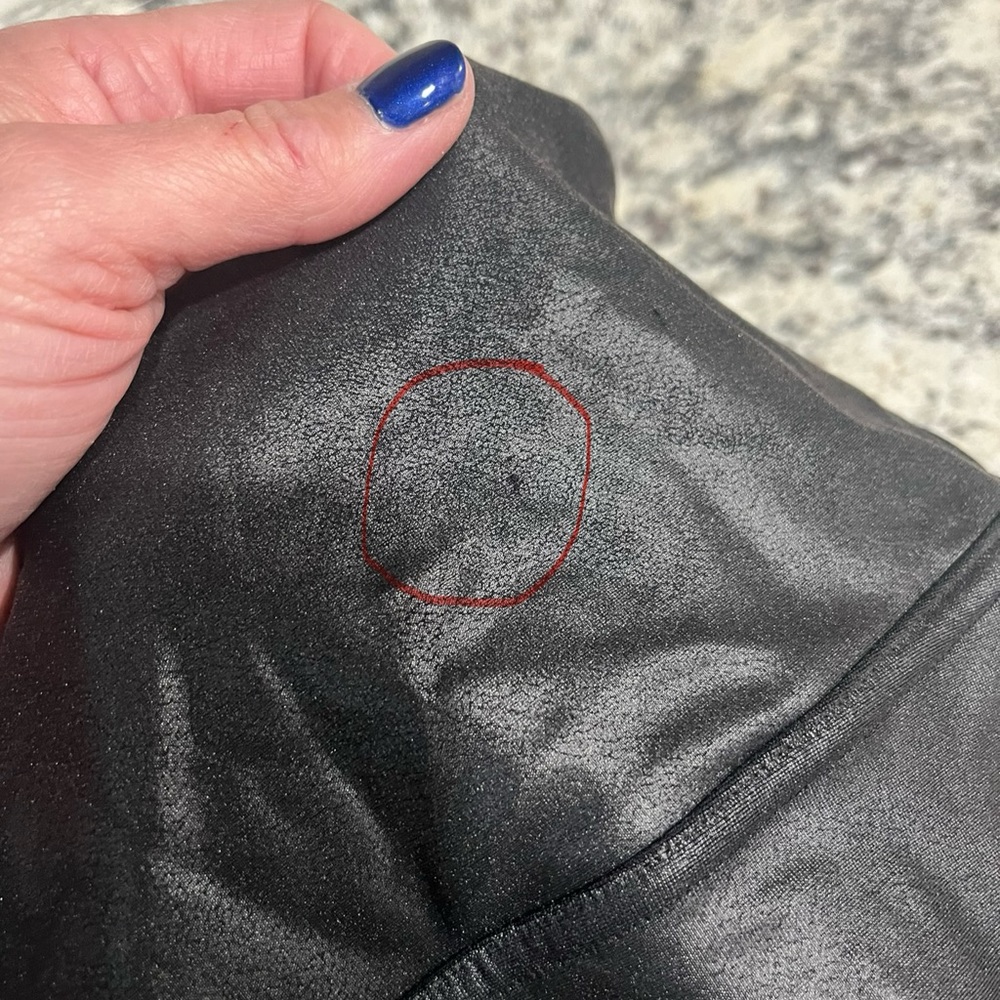 Spanx Faux Leather Mayo Leggings Sz M *EUC* - Picture 10 of 11
